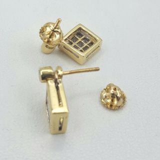 Art Deco 18 k Yellow Gold Diamond Earrings 3