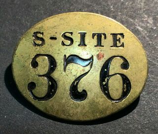 Wwii S - Site 376 Manhattan Project Atomic Bomb Employee Badge Alamogordo Trinity