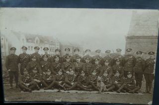 Ww1 Canadian Cef Souvenir Paper Group Photo In Germany Postcard