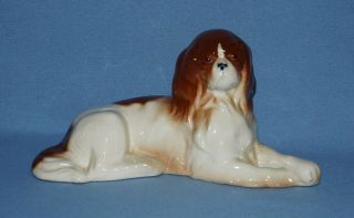 Reclining Cavalier King Charles Spaniel Dog Figure,  Germany