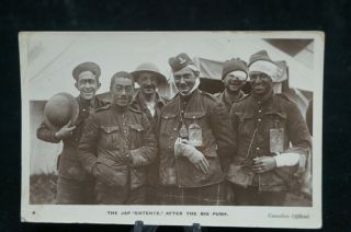 Ww1 Canadian The Japanese Entente After The Big Push Postcard