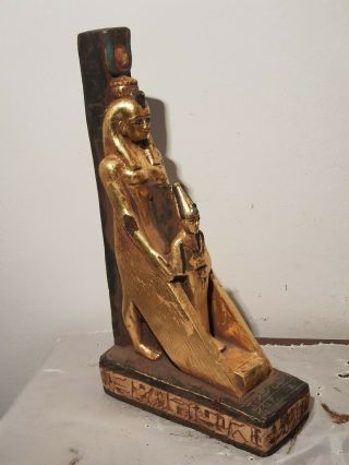 Rare Antique Ancient Egyptian Statue Goddess Isis Osiris Health Cure 1860 - 1750bc