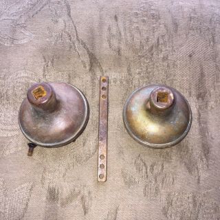 Vintage Victorian Brass Egg and Dart Art Noveau Metal Door Knobs 3