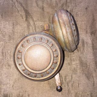 Vintage Victorian Brass Egg and Dart Art Noveau Metal Door Knobs 6