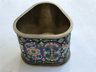 Russian Silver And Enamel Napking Holder Ring