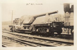 Wwi Photo 1918 Aberdeen Proving Ground 12 " Railroad Gun Artillery 37