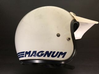 Vintage 1981 Bell Magnum Motorcycle Helmet With Jt Visor 7.  5 60 Usa Rare