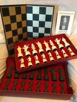 Classic Games Collectors Series Chess Set Ancient Rome Ed I Felted Weighted