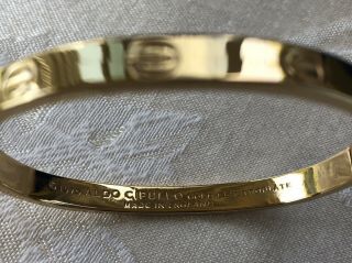 1970 Charles Revson Love Bracelet Aldo Cipullo Cartier Design 18K Gold GEP Minty 11