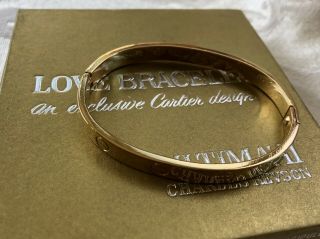 1970 Charles Revson Love Bracelet Aldo Cipullo Cartier Design 18K Gold GEP Minty 3