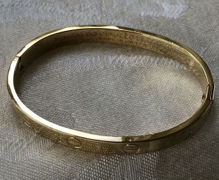 1970 Charles Revson Love Bracelet Aldo Cipullo Cartier Design 18K Gold GEP Minty 9