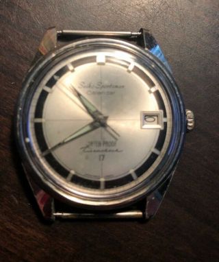 Rare Vintage Seiko Sportsman Calendar Waterproof Diashock 17 Wristwatch 3