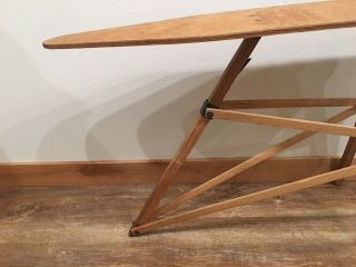 Vintage Primitive Folding Wooden Ironing Board Children ' s Small 30” X 8” 8