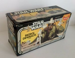 VINTAGE 1983 STAR WARS PATROL DEWBACK ACTION FIGURE SET. 3