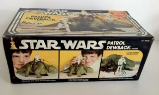 VINTAGE 1983 STAR WARS PATROL DEWBACK ACTION FIGURE SET. 5