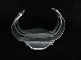 Antique Navajo Bracelet - Huge Sterling Silver and Kingman Turquoise 2