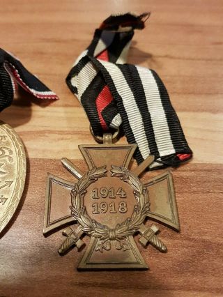 3 German War Merrit Cross Combatants,  Black widows,  Kyffhäuser medaille GREAT 4