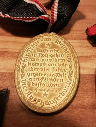 3 German War Merrit Cross Combatants,  Black widows,  Kyffhäuser medaille GREAT 8