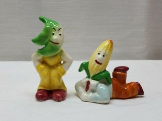 Vintage Anthropomorphic Corncob Corn Cob Pea Pod Peapod Japan Napco Figurines