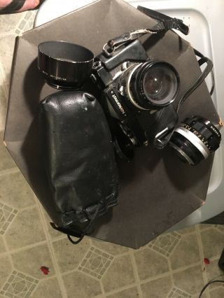 Vintage Nikon Nikkormat Camera With Extra Lenses