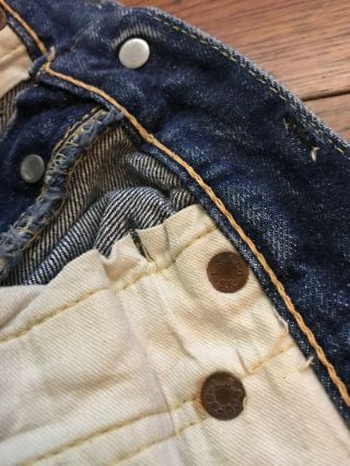 Vintage 50’s Levis 501 Jerky Tag/ Hidden Rivets Big E Redline Jeans - 29 X 26 10