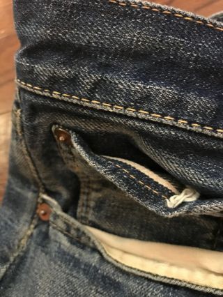 Vintage 50’s Levis 501 Jerky Tag/ Hidden Rivets Big E Redline Jeans - 29 X 26 12