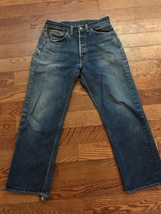 Vintage 50’s Levis 501 Jerky Tag/ Hidden Rivets Big E Redline Jeans - 29 X 26