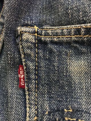 Vintage 50’s Levis 501 Jerky Tag/ Hidden Rivets Big E Redline Jeans - 29 X 26 6