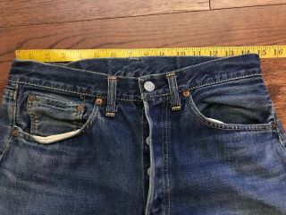 Vintage 50’s Levis 501 Jerky Tag/ Hidden Rivets Big E Redline Jeans - 29 X 26 7