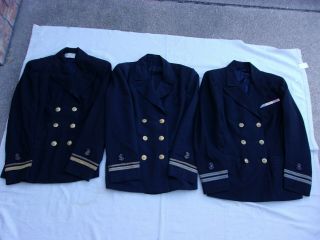 Ww2 Us Navy Nurse Uniform Jacket Group - - 3 Each - - All From Same Owner