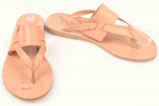 Ancient Greek Sandals Zenobia Natural 6 36 Leather Thong Sandal Shoe $210
