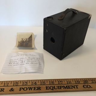 Antique World War 1 Photo With Ansco Folding Camera - That Took The Photo