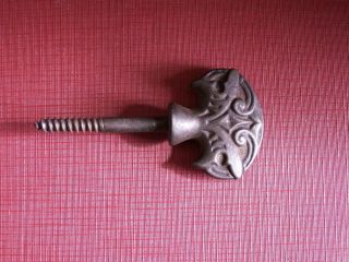 Antique Compression Cast Victorian Picture Hanger Nail With Screw End