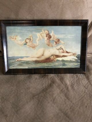 Antique Framed Print Nude Birth Of Venus