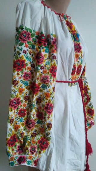 BIG Ukrainian vintage embroidered blouse,  1930 - 1940,  XL - 2XL,  Ukraine 7