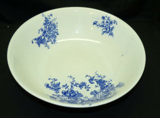 Maddocks Lamberton Royal Porcelain Blue Transferware Ironstone Wash Bowl England