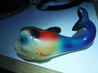 VINTAGE RARE FISH WHALE DOLPHIN MADE USA CELLULOID Excelllent Conditio 2
