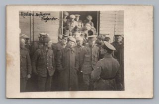 Ww1 German Real Photo Rppc Postcard English Soldier Captured Pow Prisoner Of War