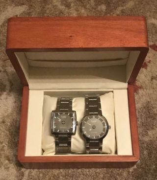 Vintage Zodiac Astrographic Swiss Made Automatic With Date Mens Mans Watch Pair