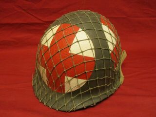 Ww2 Medic Helmet With Liner And Net