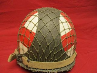 WW2 MEDIC HELMET WITH LINER AND NET 3