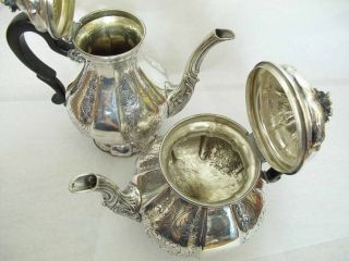 & Heavy Antique German 800 Silver 4 Piece Tea & Coffee Set 2532 Grams 9