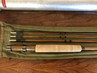E.  F.  Payne Bamboo Fly Fishing Rod Abercrombie & Fitch 8ft 3/2 Vintage 2