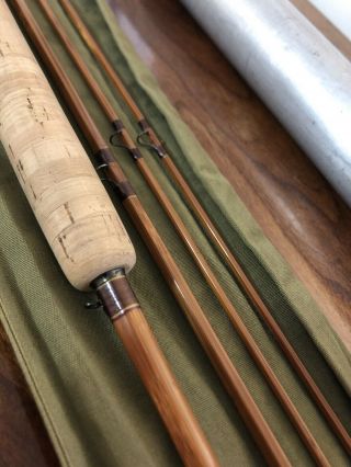 E.  F.  Payne Bamboo Fly Fishing Rod Abercrombie & Fitch 8ft 3/2 Vintage 3