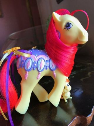 Vtg G1 My Little Pony Merry Go Round DIAMOND DREAMS - RARE Carousel Pony,  Nmint 7