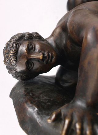 Antique 19thC Grand Tour Greek Nude Men Wrestling Wrestlers Bronze Sculpture 8