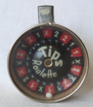 Vintage Handheld tin toy - CASINO - Tip Top Roulette Game - Spin GERMANY US ZONE 3