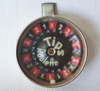 Vintage Handheld tin toy - CASINO - Tip Top Roulette Game - Spin GERMANY US ZONE 5