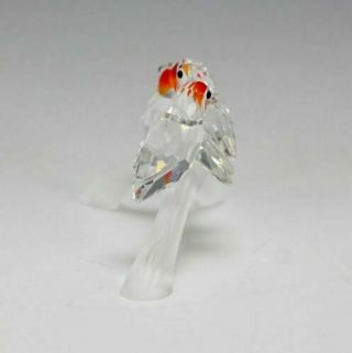 Crystalline Crystal Baby Lovebirds Art Glass Figurine 4