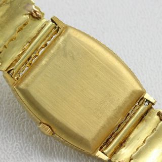 Buccellati 18K Solid Gold Vintage Dress Watch Fancy Leaf Bracelet 3